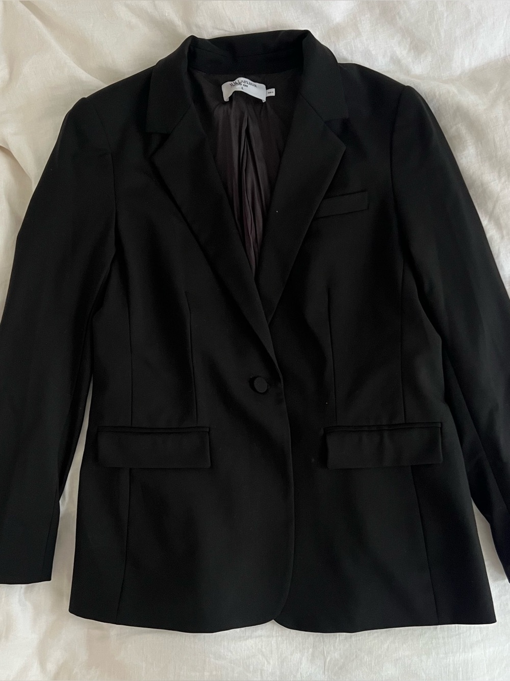Black Women’s Tailored Blazer - Classic Single-Button Jacket